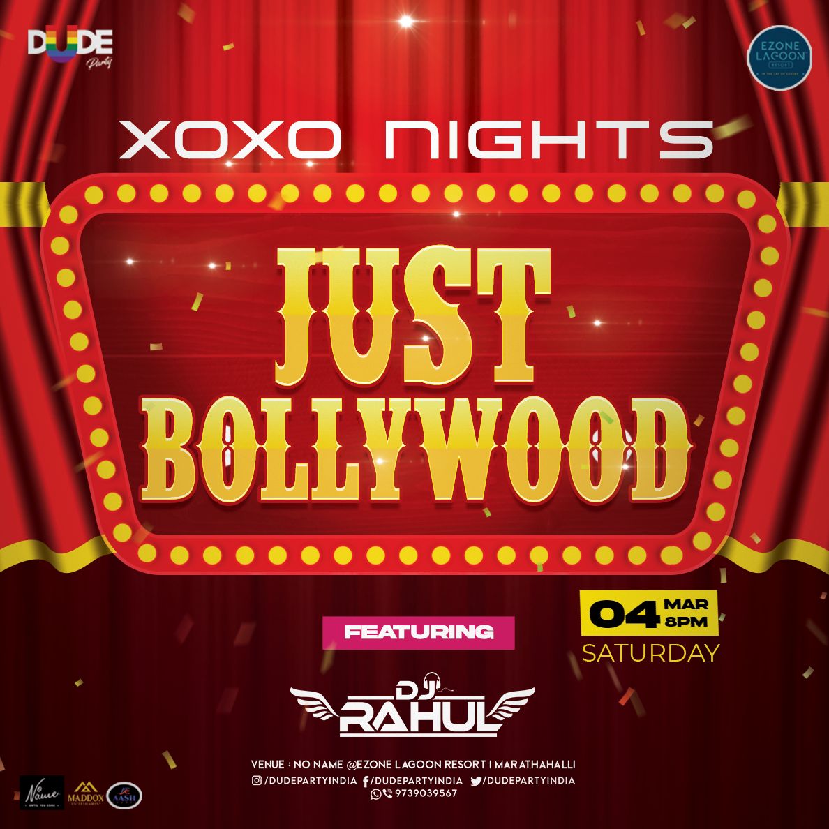 XOXO Nights Just Bollywood Dude Party India